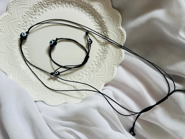 手工项链恶魔之眼手链手工制作