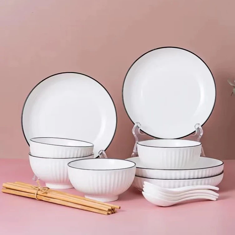 【新疆包邮】陶瓷碗盘套装网红餐具套装