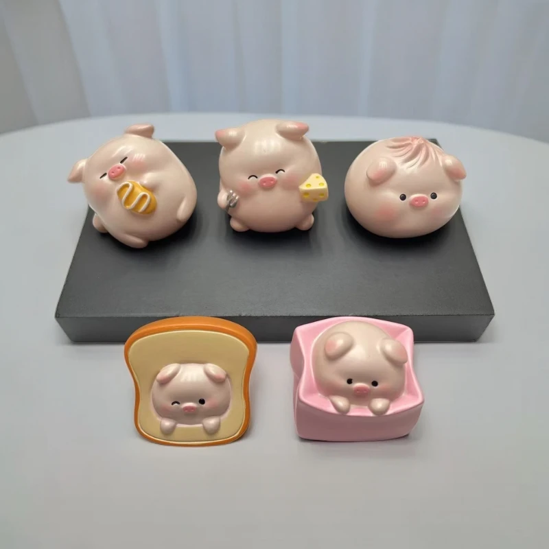 套装大猪崽崽树脂玩具diy摆件实色饰品
