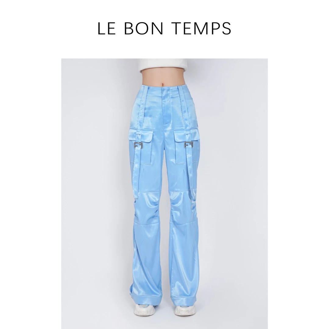 【LE BON TEMPS】休闲复古百搭气质工装裤c801043