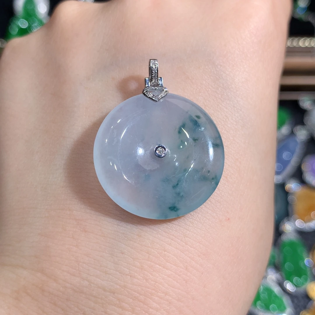 翡翠颈饰18K金镶嵌18k镶翡翠