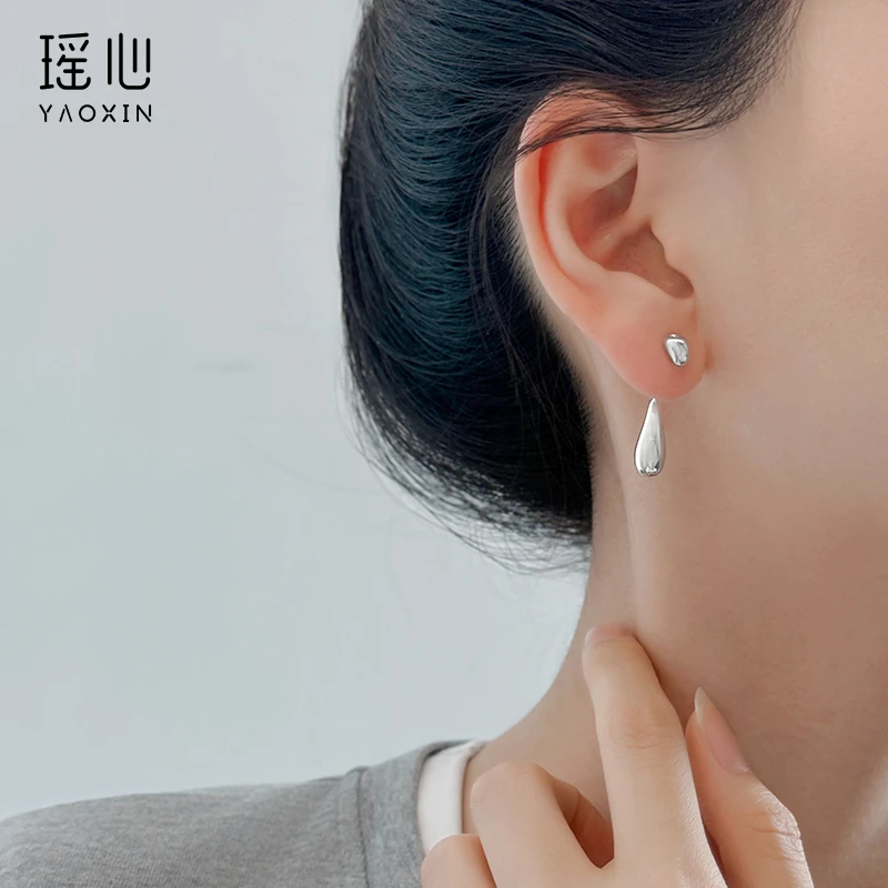 铜合金YX-2183 两戴水滴耳钉女简约百搭轻奢气质
