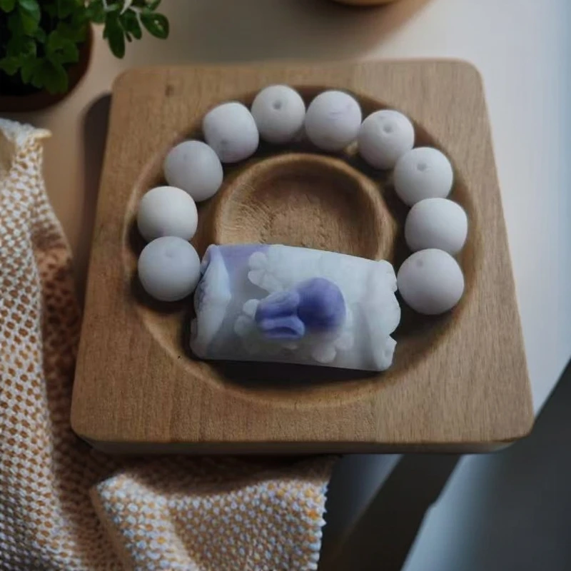 佘太翠手链造型玫瑰花小兔子创意手镯雕刻手工灰月光多宝手作老型