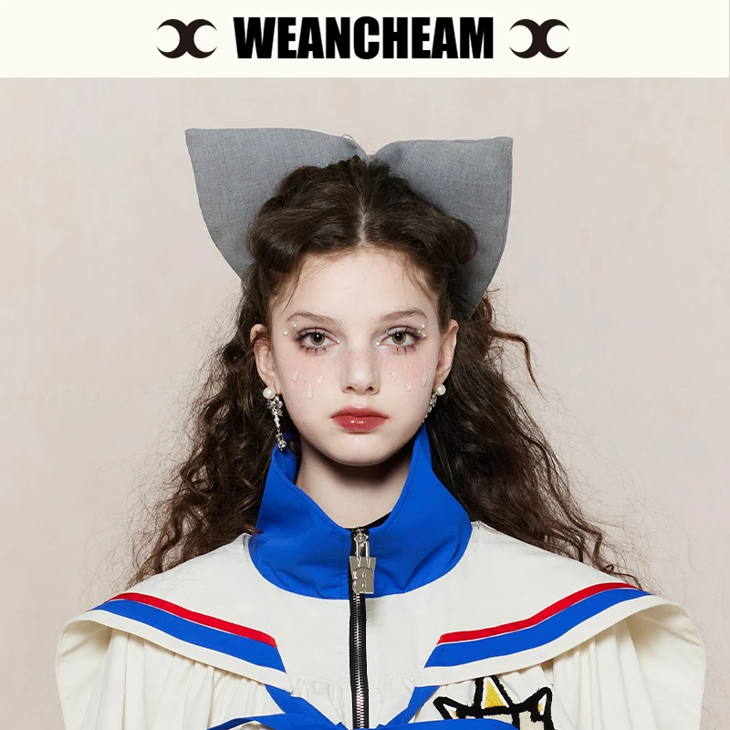 WEANCHEAM未未姆可爱百搭气质少女蝴蝶结ins发圈个性黑色彩色欧美