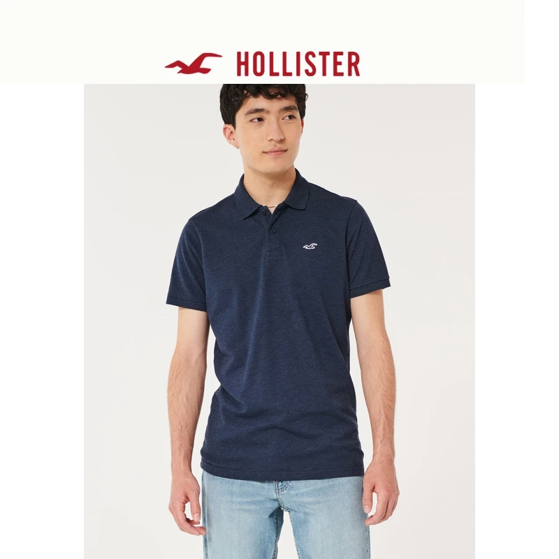 Hollister春夏刺绣Logo款Polo衫短袖T恤上衣 男 329553-1