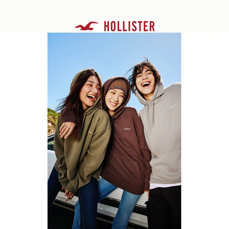 Hollister情侣柔软抓绒连帽卫衣 男装女装 329556-1