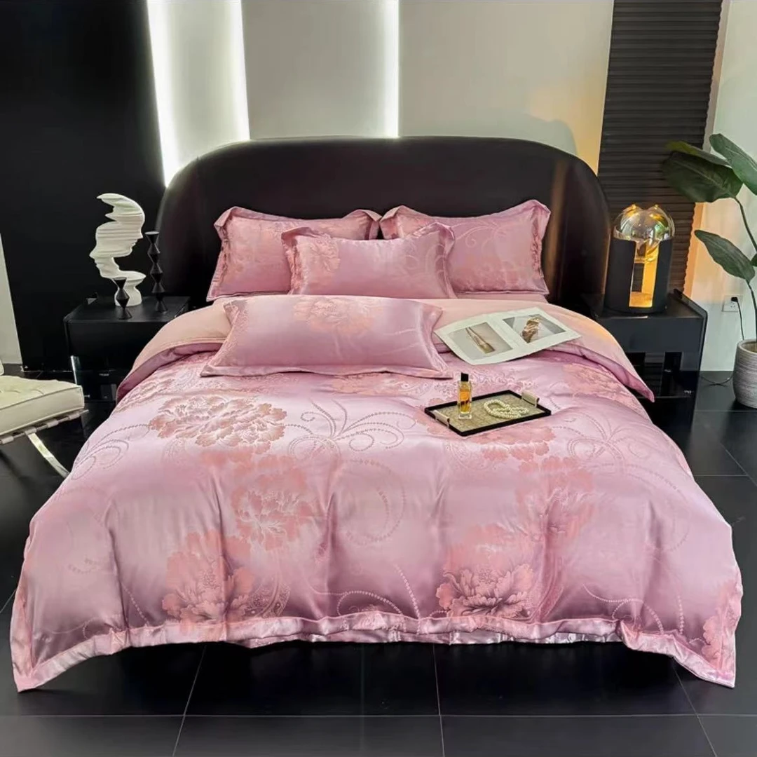 贡缎提花四件套【优紫】