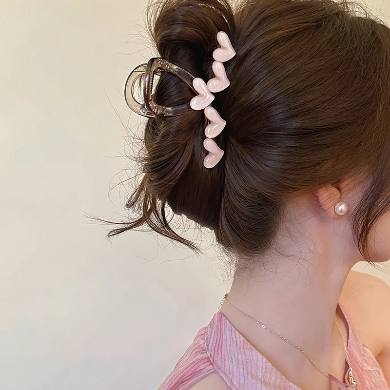 清新韩系~抓夹女2025新款高级感简约夹子头饰发夹后脑勺鲨鱼夹ins