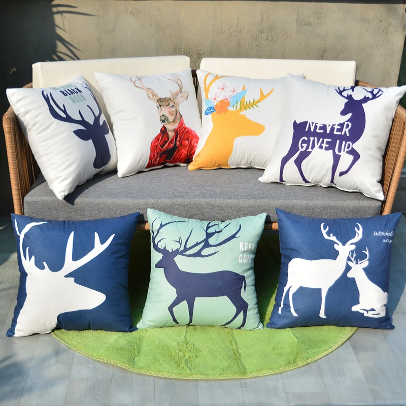 北欧抱枕简约客厅沙发靠垫套汽车大靠枕办公室护腰午睡枕床头靠背