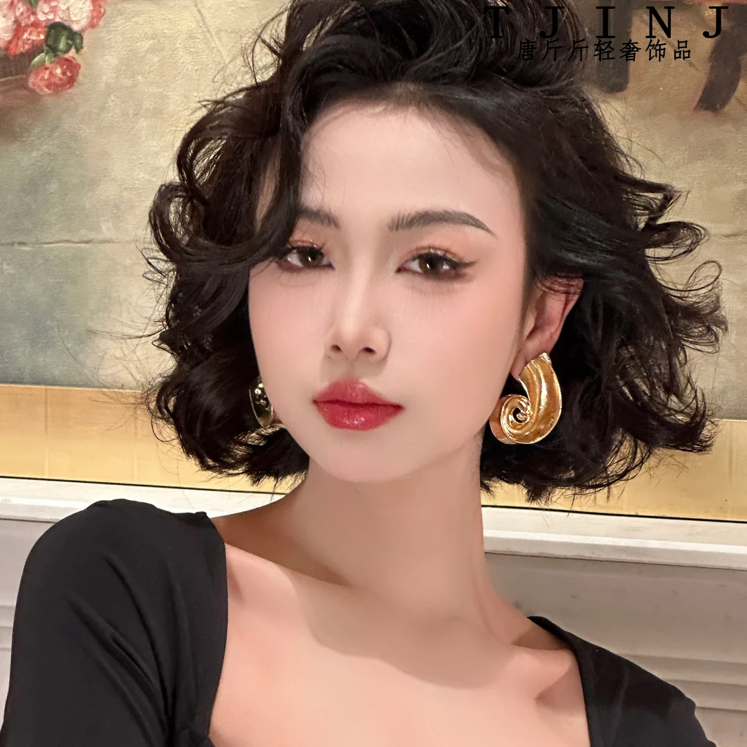 【飞马行空】轻奢复古设计师款不规则气质高级感耳环