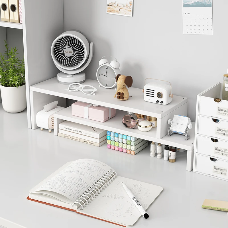 桌面电脑增高架宿舍收纳盒学生宿舍简易整理架桌面收纳ins少女心