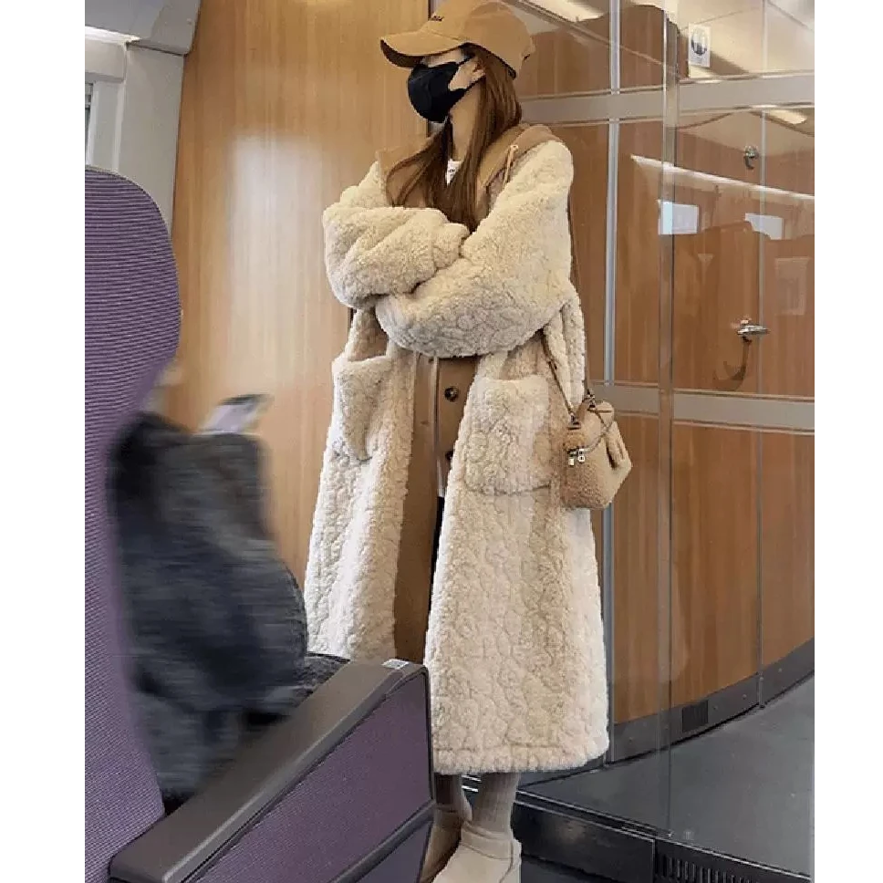 【爆款热推】设计师oversize慵懒风假两件连帽中长款秋冬外套798111