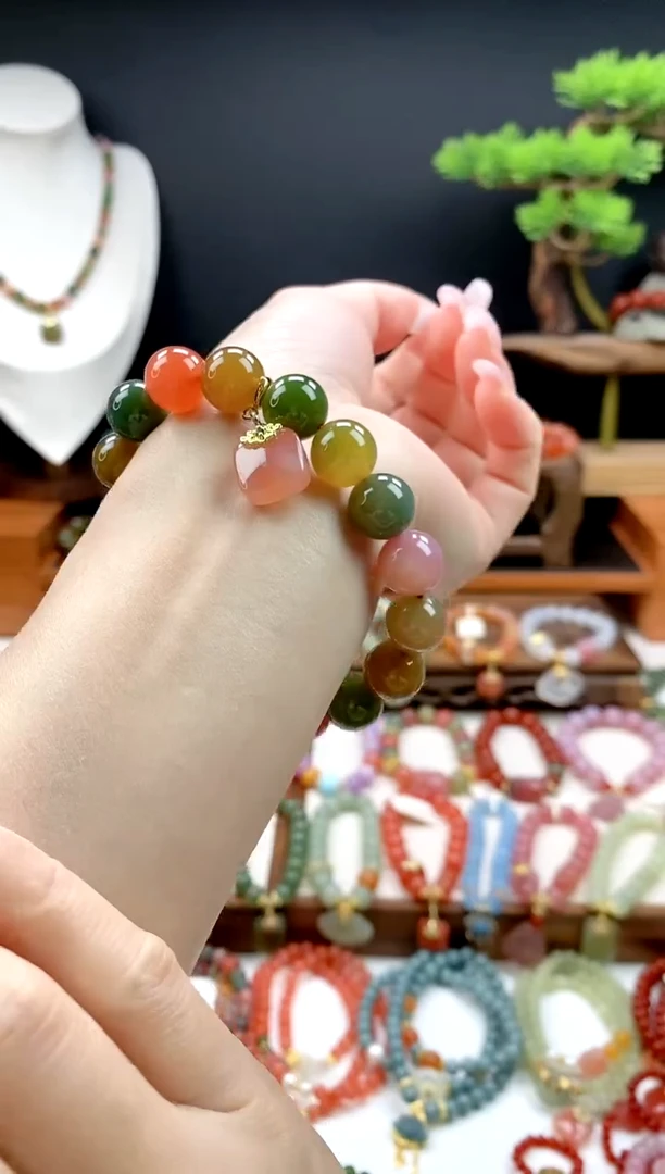 【闪购商品】玛瑙手饰未镶嵌无事牌12