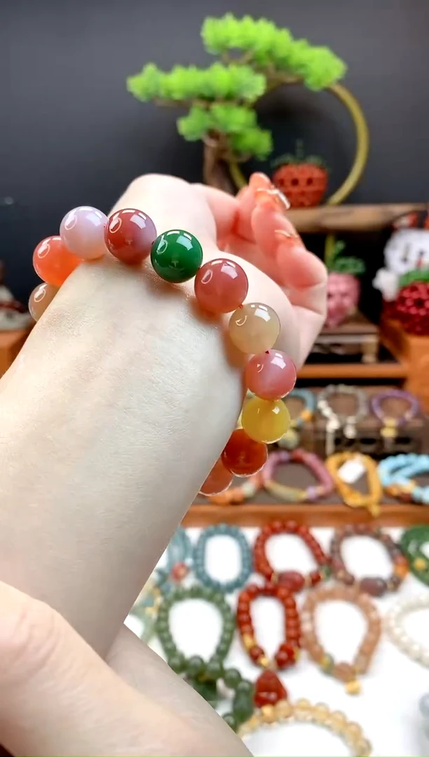 【闪购商品】玛瑙手链未镶嵌（多样性发货）多宝素圈2