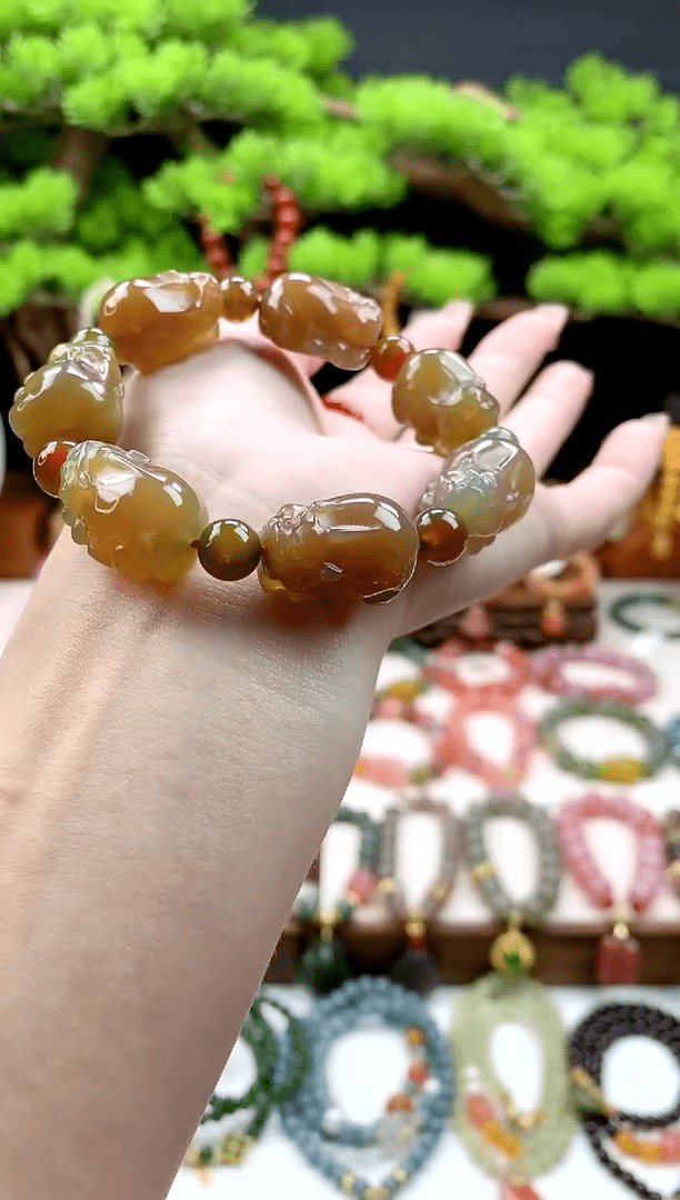 【闪购商品】玛瑙手饰未镶嵌貔貅 单圈