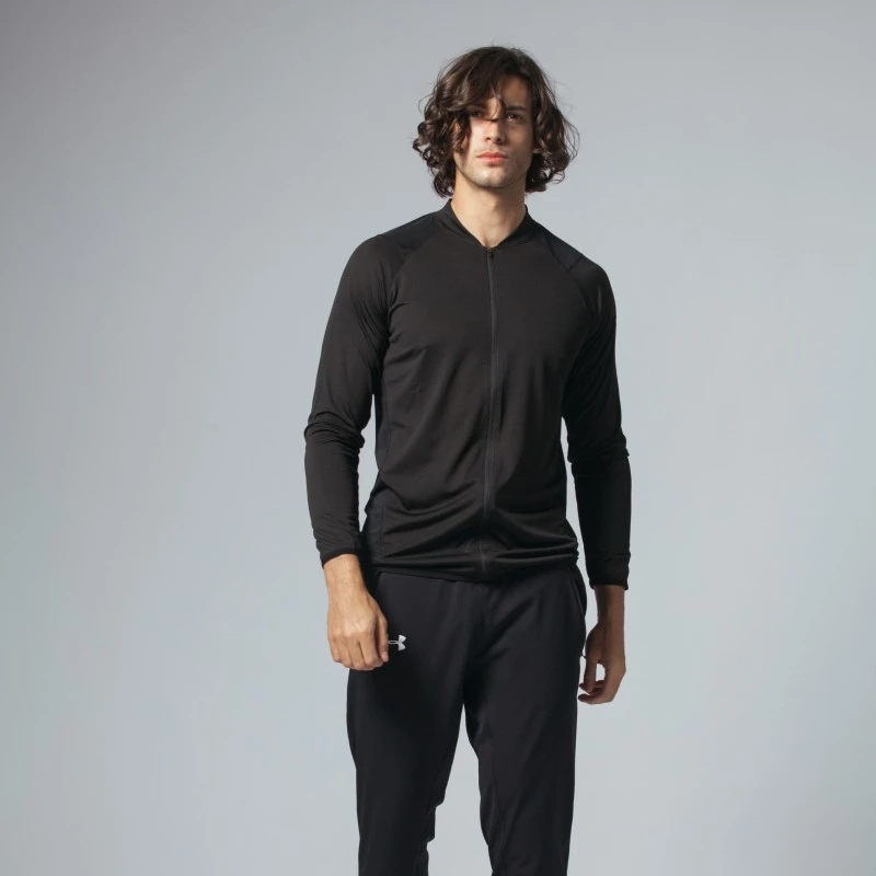 D98025 城市户外训练跑步薄款外套男士春夏高弹速干运动立领外套