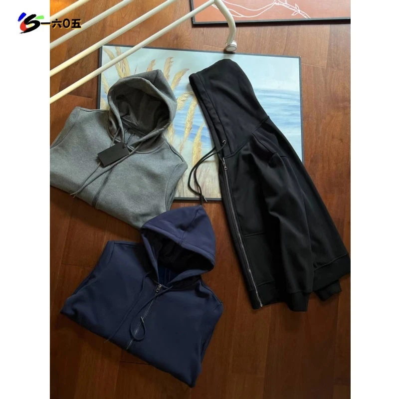 SC24328 秋冬棉质加绒亲肤保暖针织保暖开衫连帽卫衣