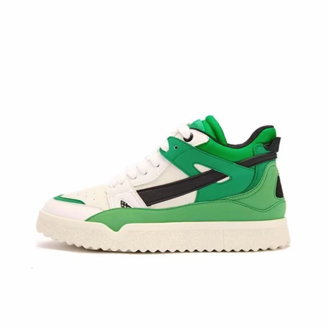 SC24080 男女时尚撞色拼接皮质透气防滑运动休闲板鞋