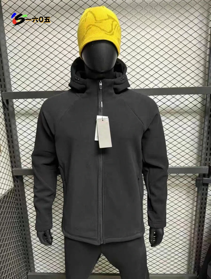 SC24253 秋冬加绒加厚保暖运动针织开衫连帽外套