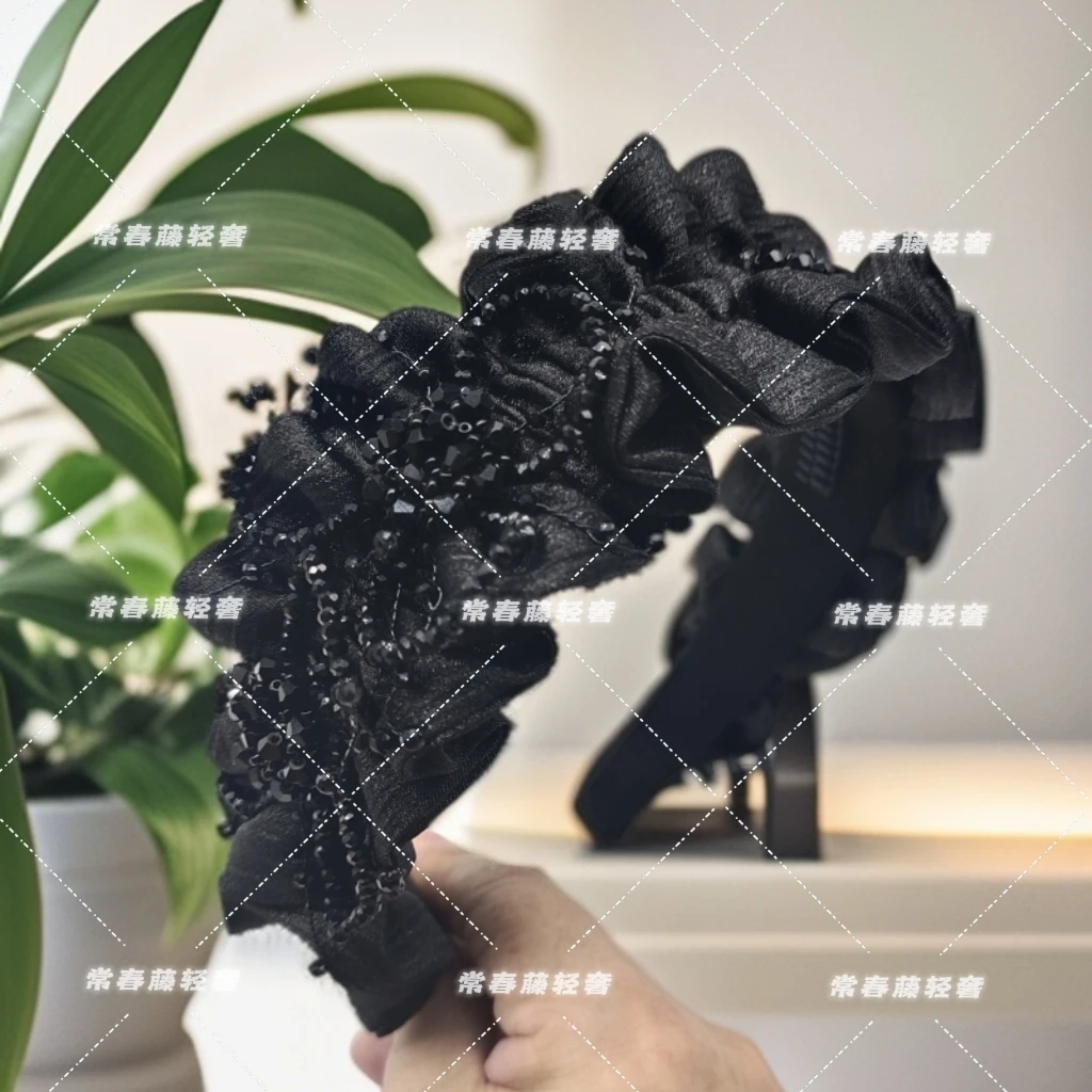 A-400高颅顶蓬松褶皱造型款发箍头箍