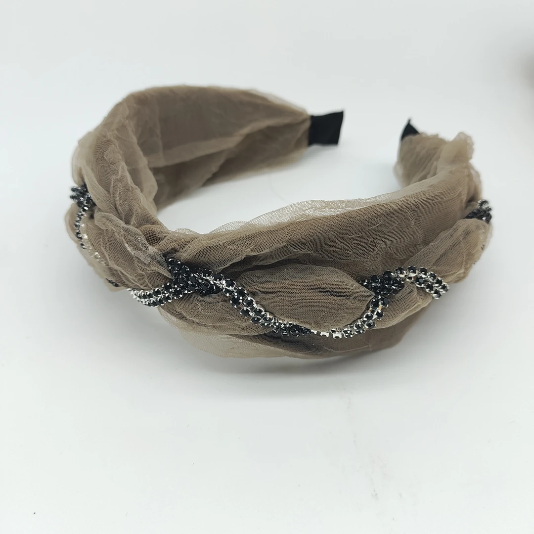 A-221韩版宽边扭结款遮白发显脸小发箍气质