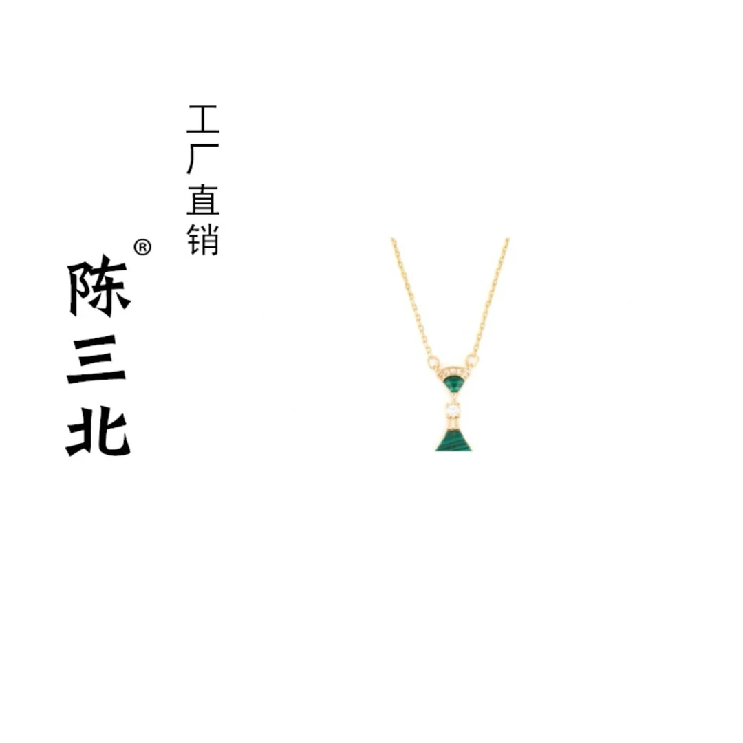 链子925银 陈三北 311 高级定制绿裙子项链