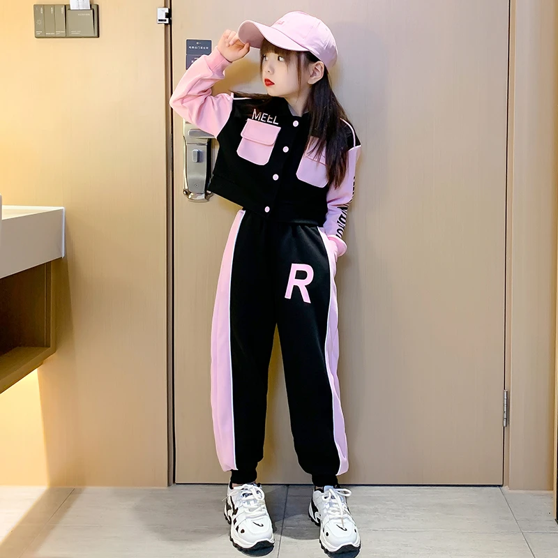 女童装春装炸街休闲套装时髦洋气2023新款儿童春秋款中大童两件套