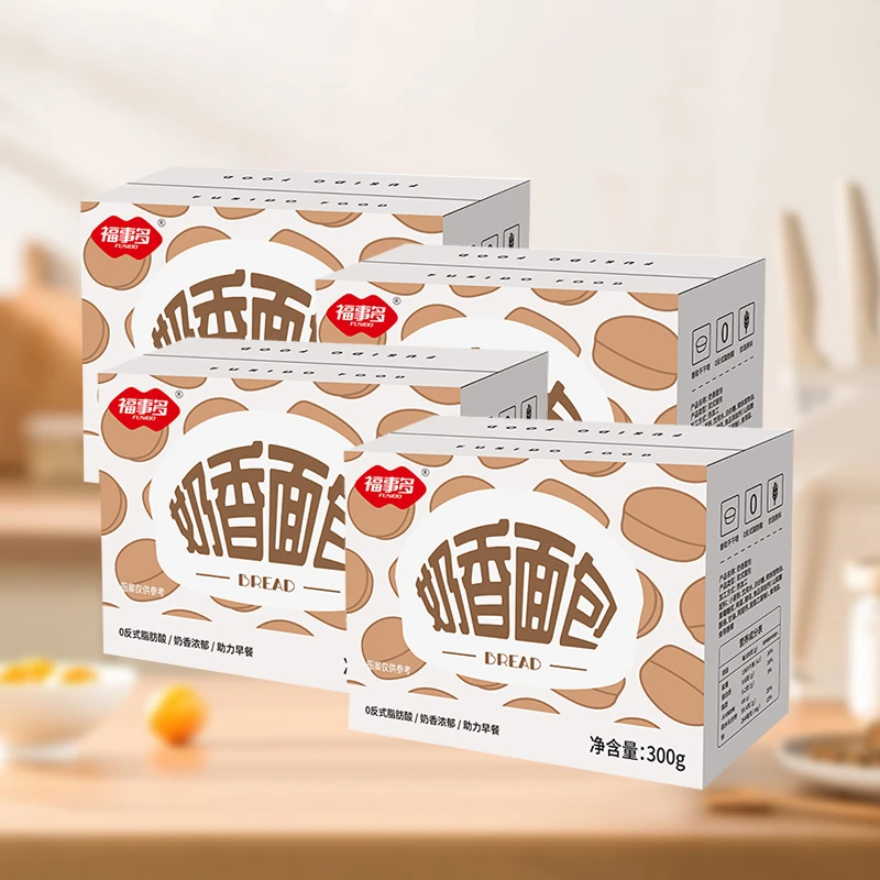 福事多奶香面包300g*4箱新鲜松软鲜香零食解馋美味营养早餐面包dr