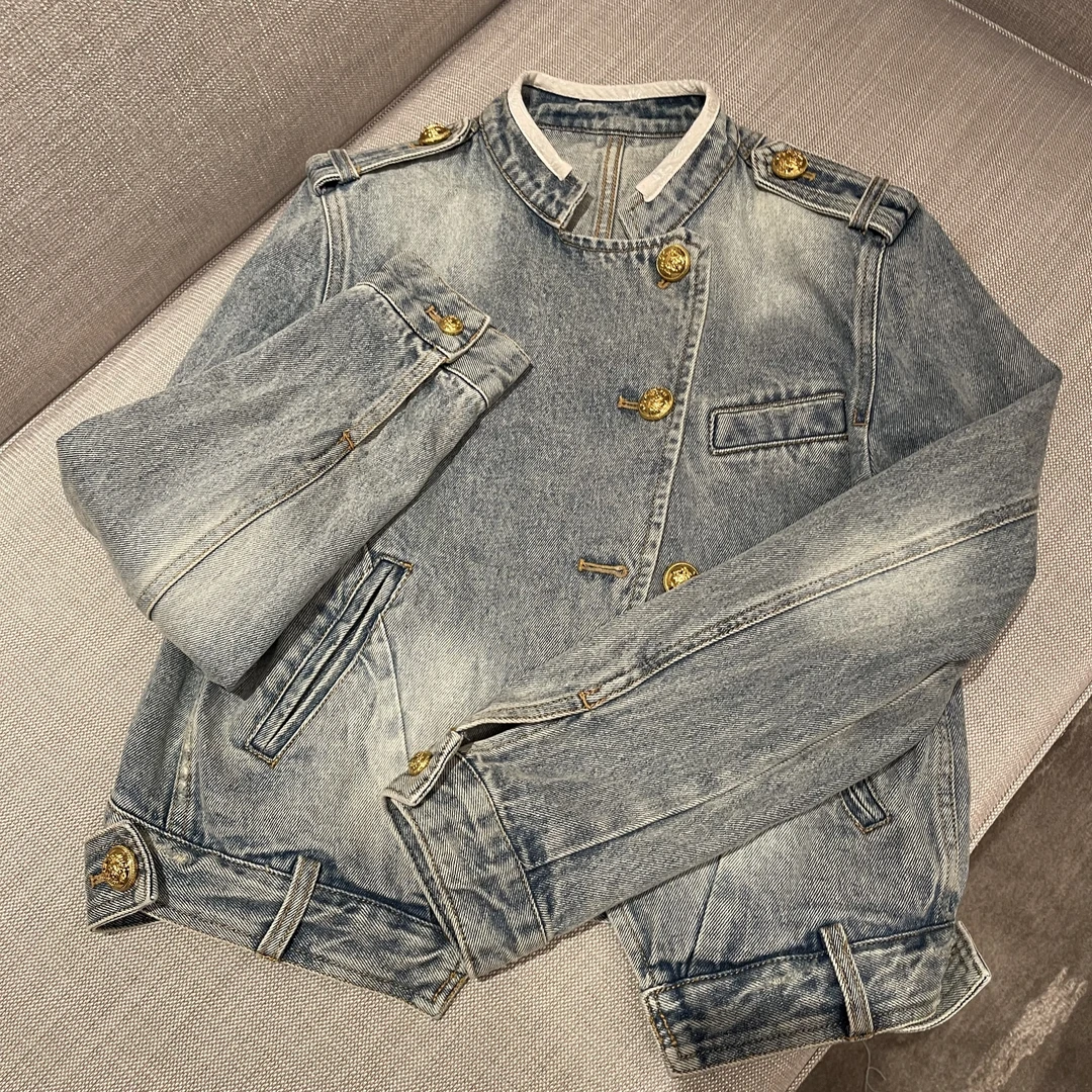 d3455 CC推荐 重工做旧牛仔外套
