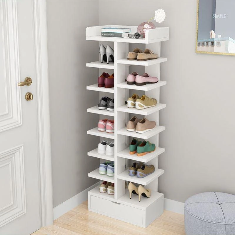 新款多层鞋架简易储物架收纳鞋柜创意鞋架玄关门口仿实木鞋架子