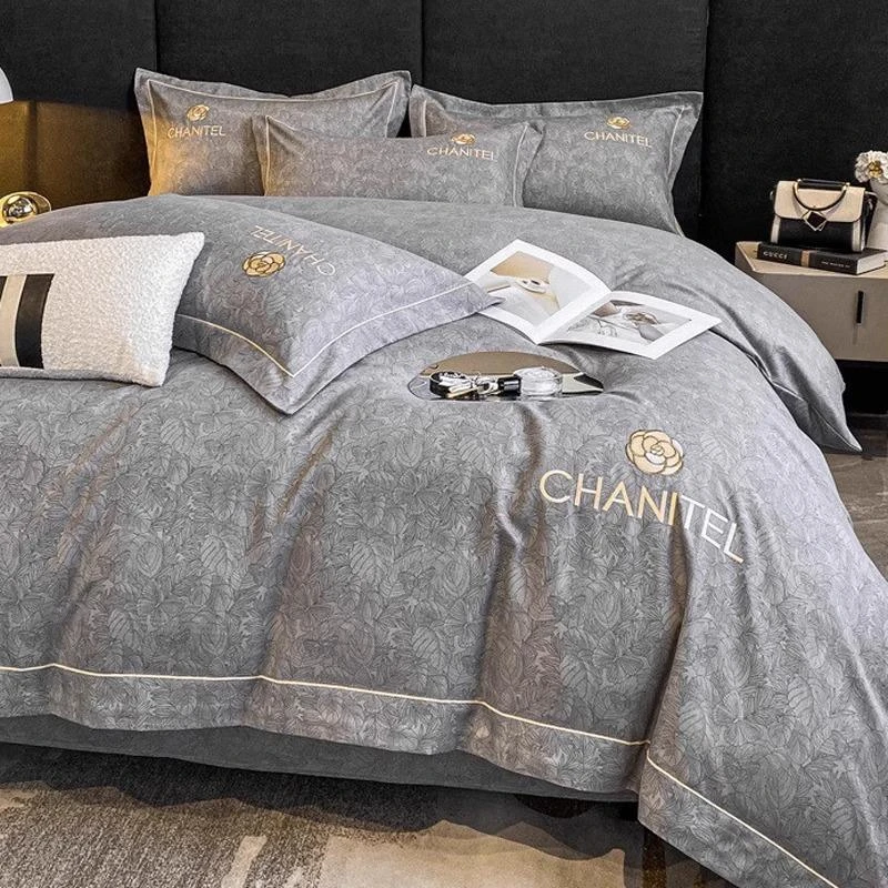 水星系列高端家纺高端磨毛加厚四件套纯棉全棉2025新款秋冬轻奢高