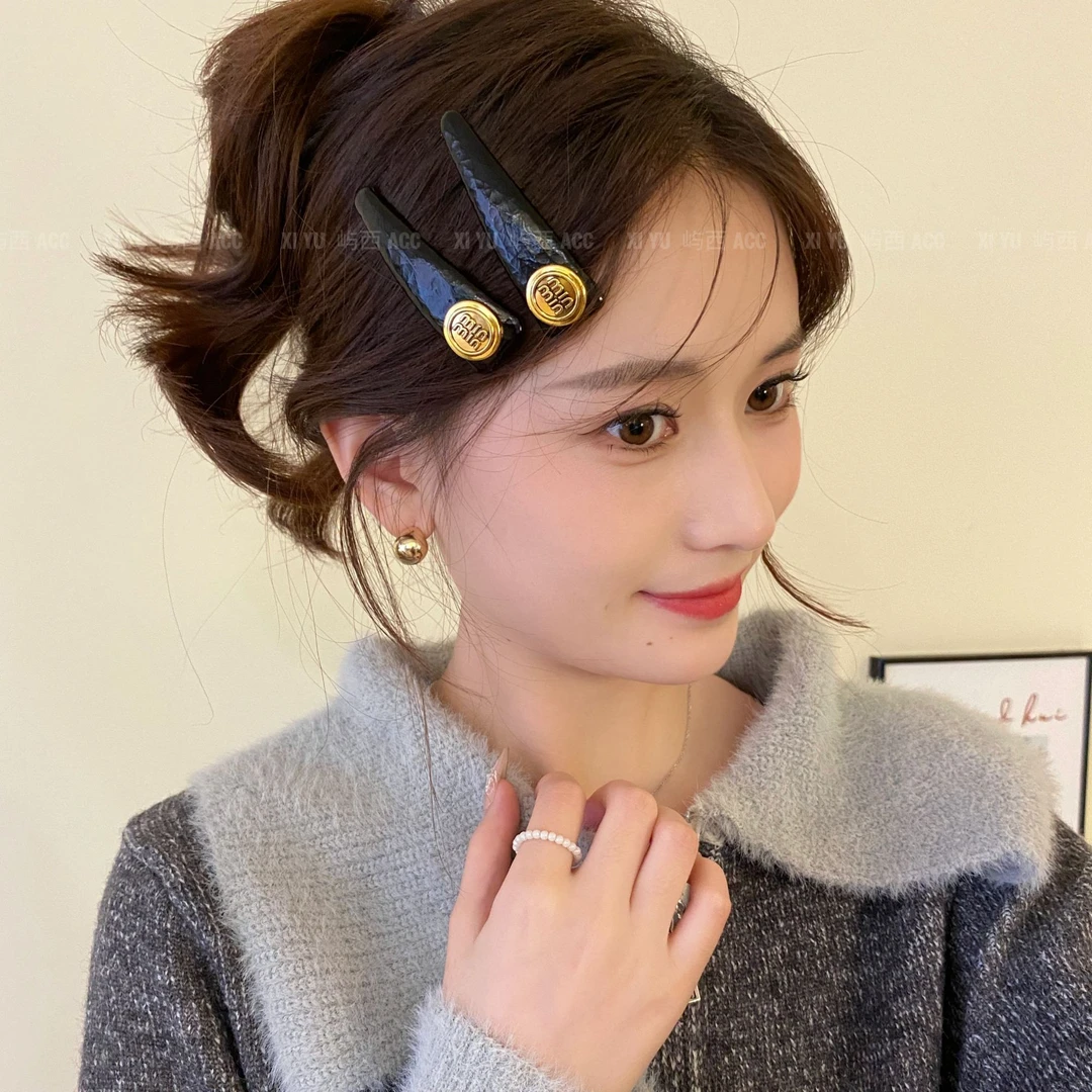 古金小众高级质感发夹法式优雅气质刘海侧边碎发bb夹秋冬简约头饰