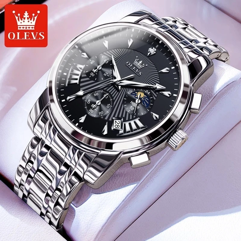 免费刻字男款正品牌多功能大表盘皮带名表中学生名牌石英男表十大