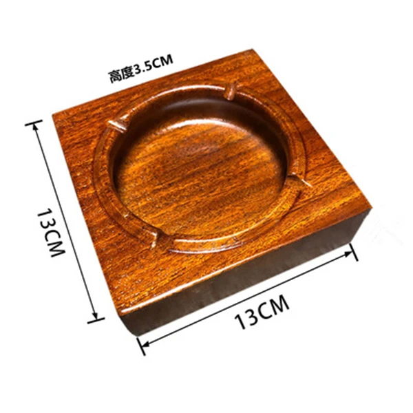 非洲进口简约奥坎材质实木烟灰缸铭仔大板回馈粉丝专享价（包邮）