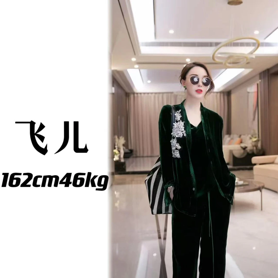 XIaoF-【白花玉洁】新中式真丝丝绒轻奢气质时尚夏秋外套
