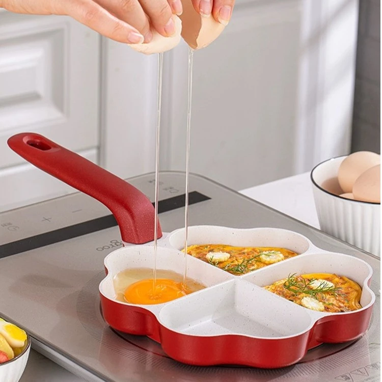 和家日外贸高品质不粘锅爱心鸡蛋煎锅平底锅家用早餐煎锅煎蛋神器