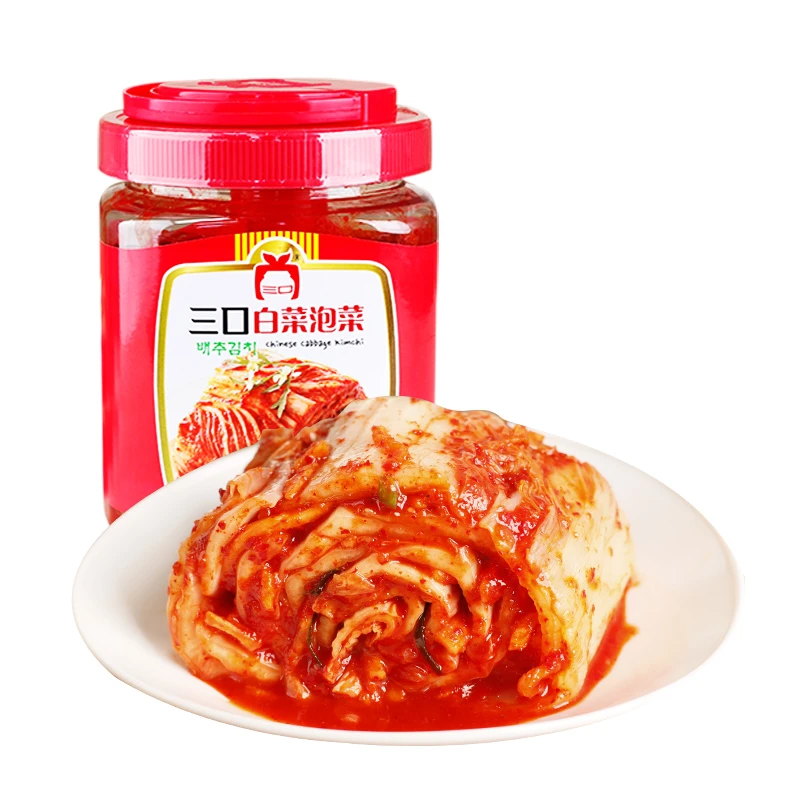 三口一品切段辣白菜1050g/罐 韩式辣白菜泡菜朝鲜延边