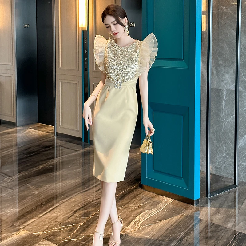 【香香设计师】时尚轻奢法式修身显瘦高级感名媛气质连衣裙50919