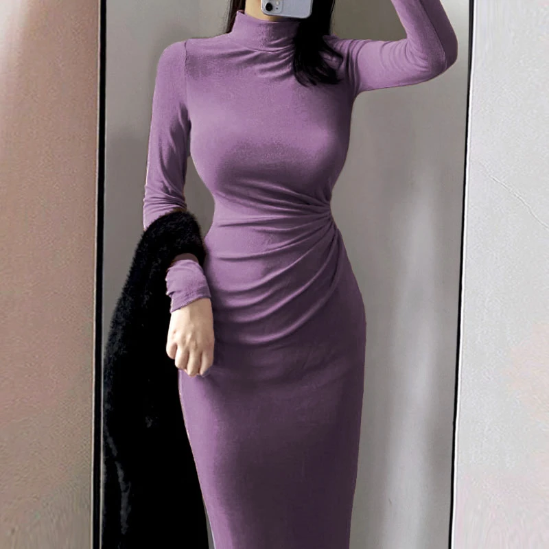 【设计师定制】修身显瘦气质高级感连衣裙6213