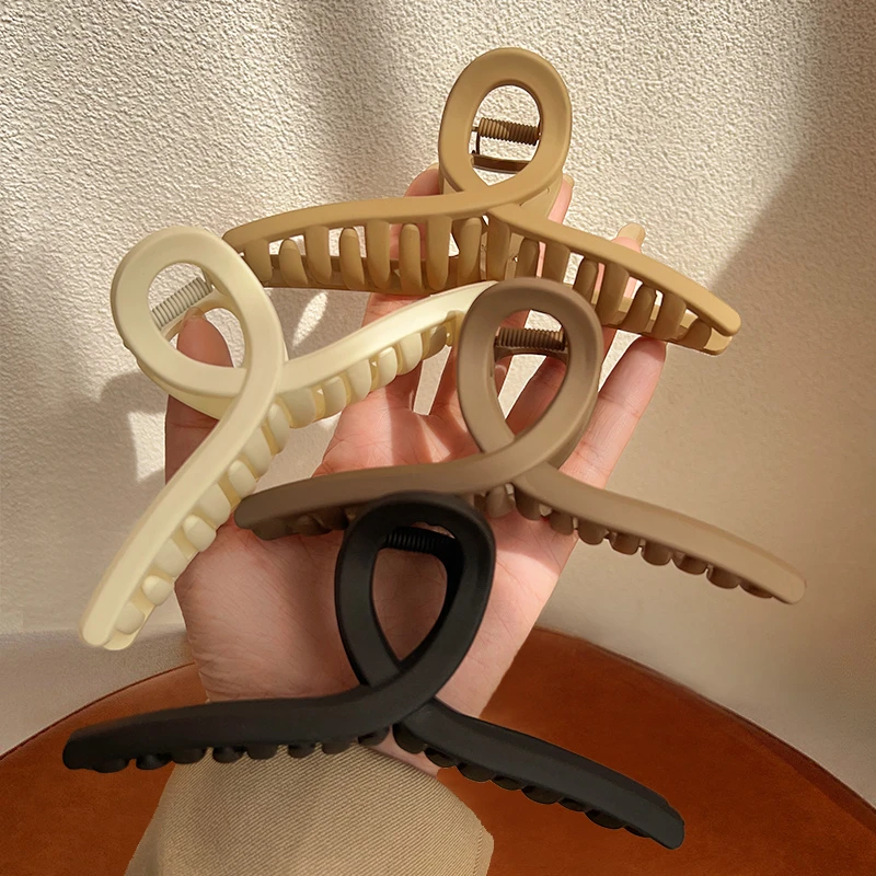 磨砂抓夹头发夹子头饰发量多发抓黑色盘发发夹女后脑勺鲨鱼夹