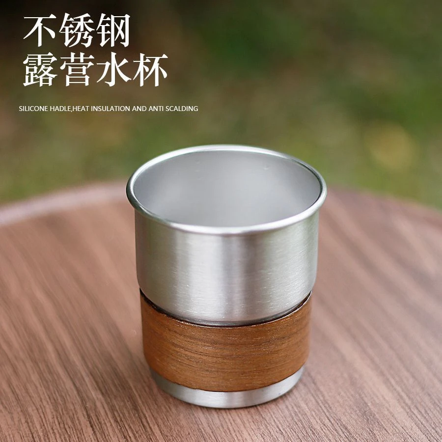 户外304不易锈钢燕子杯露营啤酒杯咖啡杯子阶梯杯水杯饮料杯