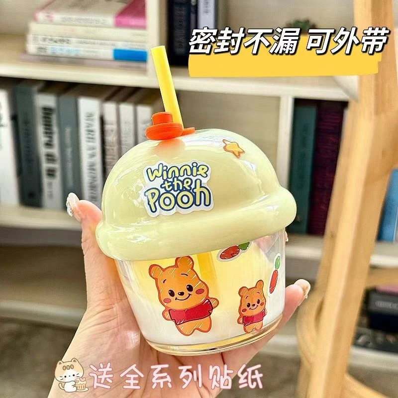 迷你新款墩墩杯吸管杯冷水杯儿童水杯可爱便携咖啡吸管杯水杯