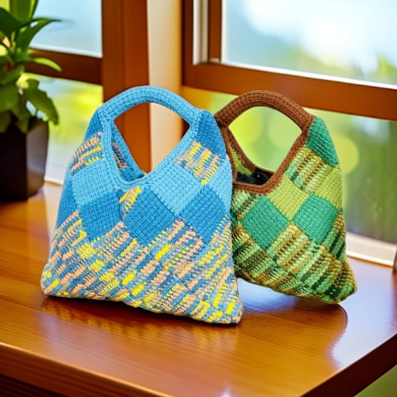 梵依高定手工钩织复古文艺小清新女款手提包高档送礼手工包定