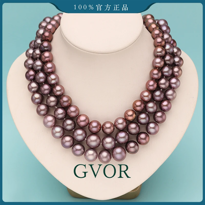 【新品！6A！！】精选！炫彩淡水紫珠满珠串链【多样性发一】9-12mm p1103