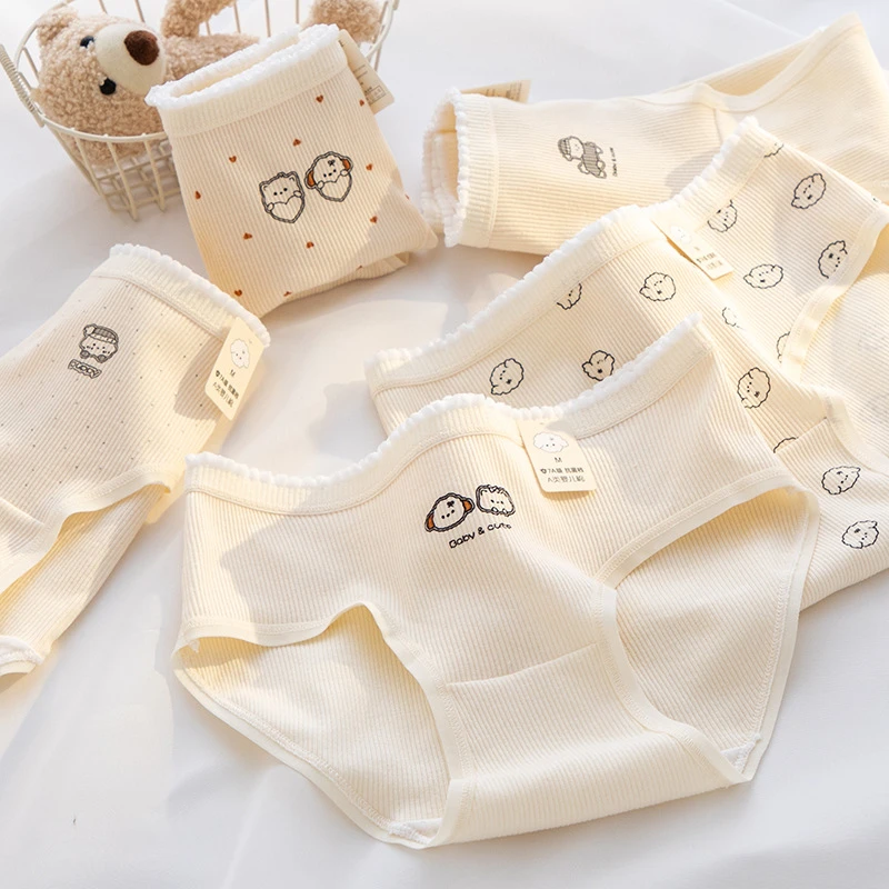 5条A类婴儿棉内裤中腰暖洋洋卡通小狗亲肤7A抗菌透气裆少女三角裤