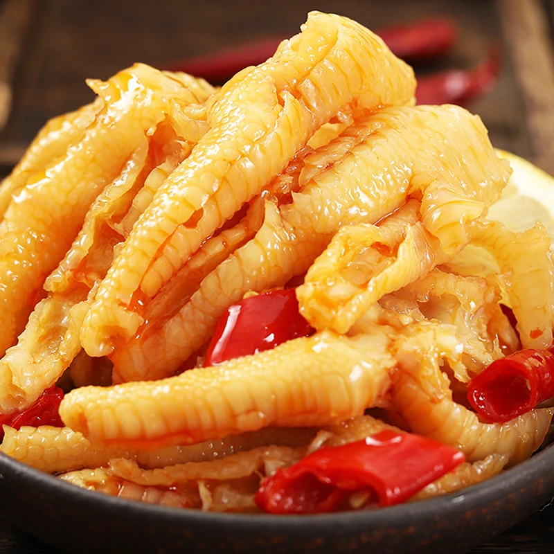 无骨鸡爪一口一个网红麻辣凤爪休闲零食小吃脱骨