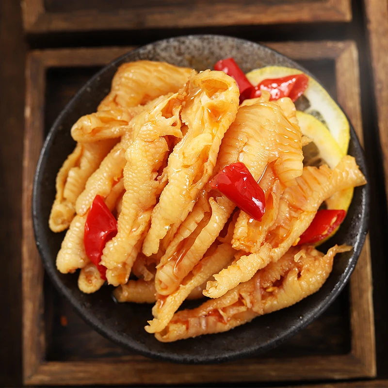 酸辣无骨鸡爪柠檬凤爪网红麻辣休闲零食小吃脱骨鸡爪即食