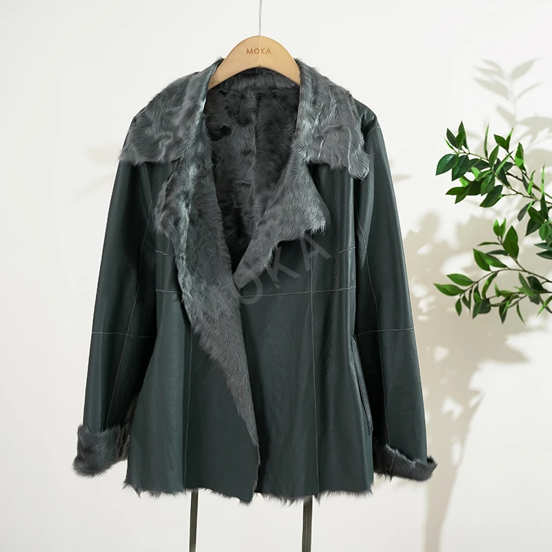 D35-40只金羔Baby小胡杨双面可穿超薄羊皮草女士外套（241748）4003