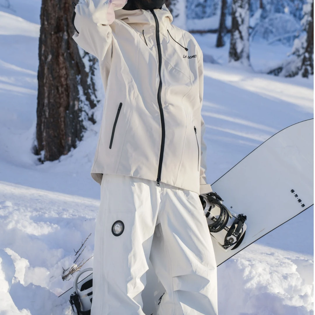 法国LA QOMOTEC【驼色】滑雪服3L压胶防水保暖男女同款滑雪服