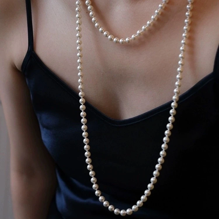 铜合金吊坠   轻奢毛衣链高级感超长气质春季高档项链